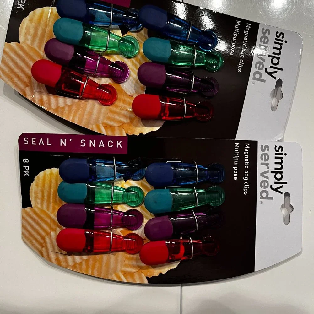 Magnetic Chip Clips (2‎ packs of 8 clips / total of 16 clips (new)